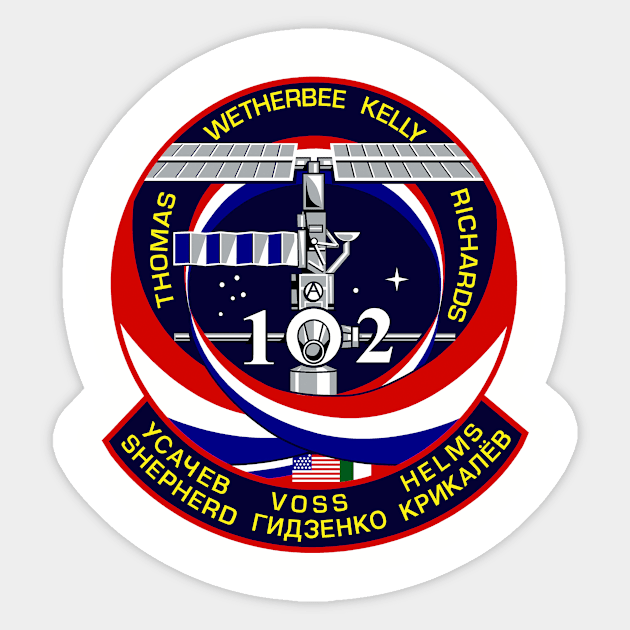 STS-102 Mission Patch Sticker by Spacestuffplus